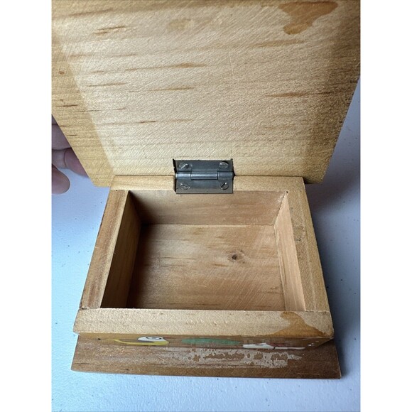 Hand Painted Folk Art Tile El Salvador Framed Colorful Cheerful Trinket Box Bird - Picture 6 of 8